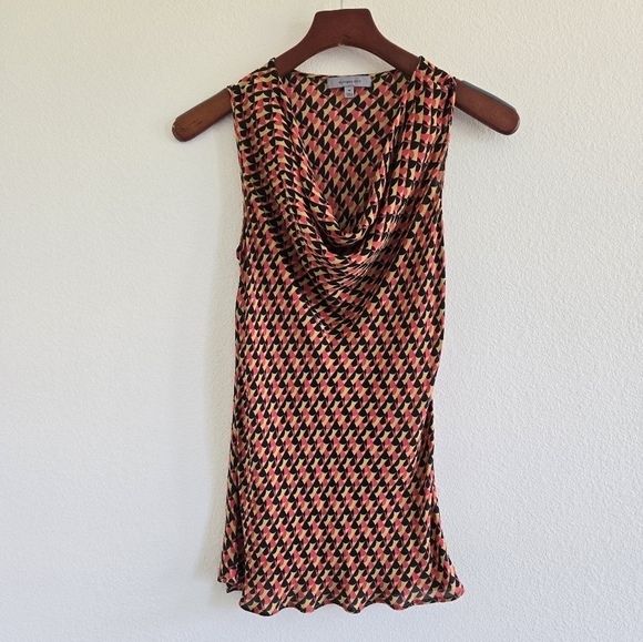 CLASSIQUES ENTIER Silk Draped Neck Sleeveless Top size Medium - Picture 6 of 10